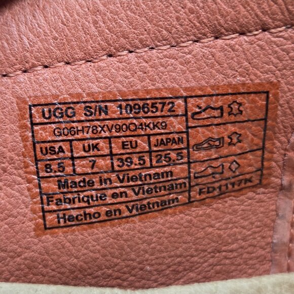 Ugg Milana Loafer Slip On Classic Chestnut Tan Suede Leather Women's Size 8.5 - Picture 10 of 10